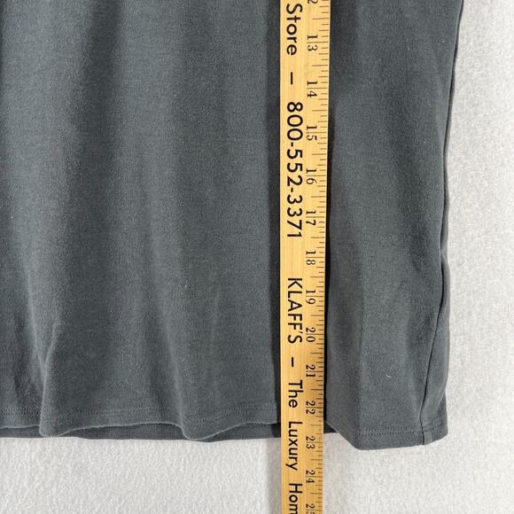 EILEEN FISHER Top S Cotton Interlock Jersey Scoop Neck 3/4 Sleeve Gray - Picture 12 of 13